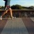 Legs of a young man running